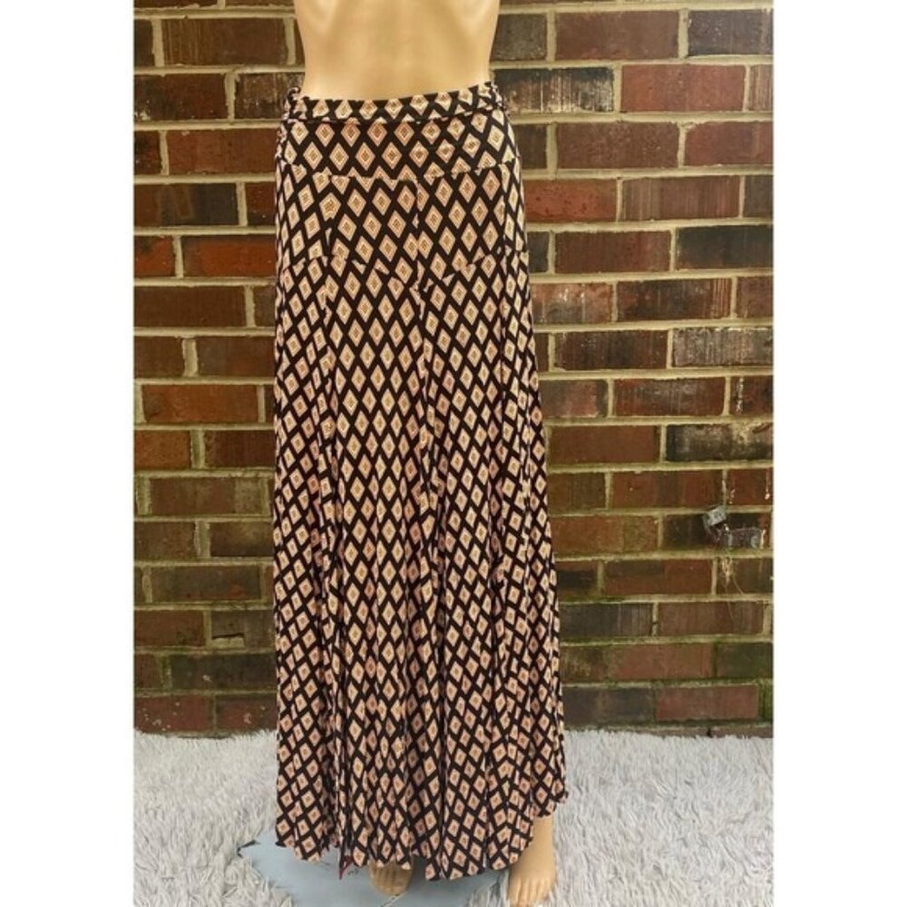 Anthropologie Maeve Skirt Womens size Small Multicolor long Geometric Stretch
